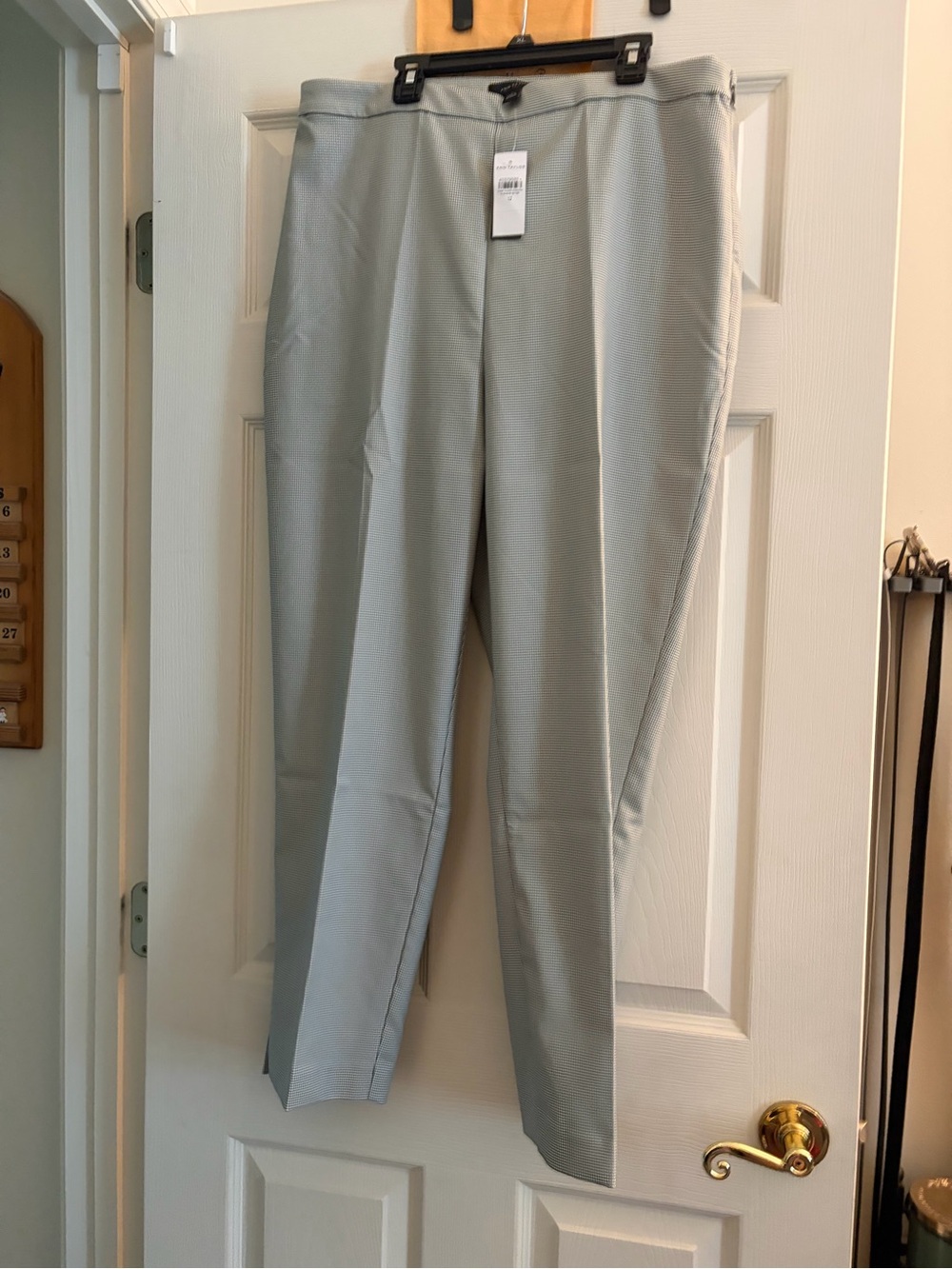 Ann Taylor Light Green and white - Slim Tapered Fit slacks